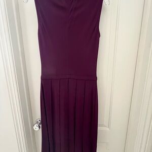 Tory Burch Purple Pleated Sheath Maxi Dress